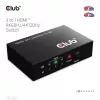 CLUB3D 3 auf 1 HDMI™ 8K60Hz/4K120Hz Switch, 7680 x 4320 Pixel, 8K Ultra HD, Schwarz