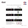 CLUB3D 3 auf 1 HDMI™ 8K60Hz/4K120Hz Switch, 7680 x 4320 Pixel, 8K Ultra HD, Schwarz