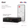 CLUB3D 3 auf 1 HDMI™ 8K60Hz/4K120Hz Switch, 7680 x 4320 Pixel, 8K Ultra HD, Schwarz