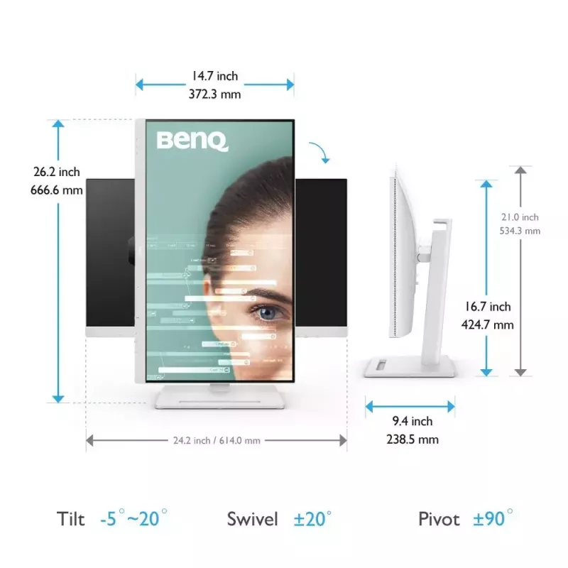 BenQ GW2790QT Computer Monitor 68,6 cm (27 Zoll) 2560 x 1440 Pixel Quad HD LED Weiß