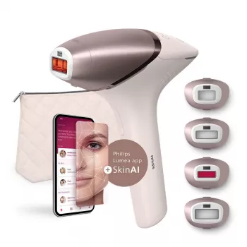 Epilierer Philips BRI977/00 IPL Licht-Haarentferner, batteriebetrieben, Roségold, Aufsätze für Gesicht und Körper