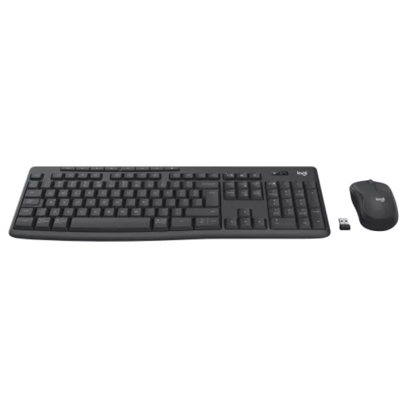Tastatur- und Maus-Set Logitech MK370 Combo for Business — Full-Size QWERTY (US International), RF Wireless + Bluetooth, Graphit