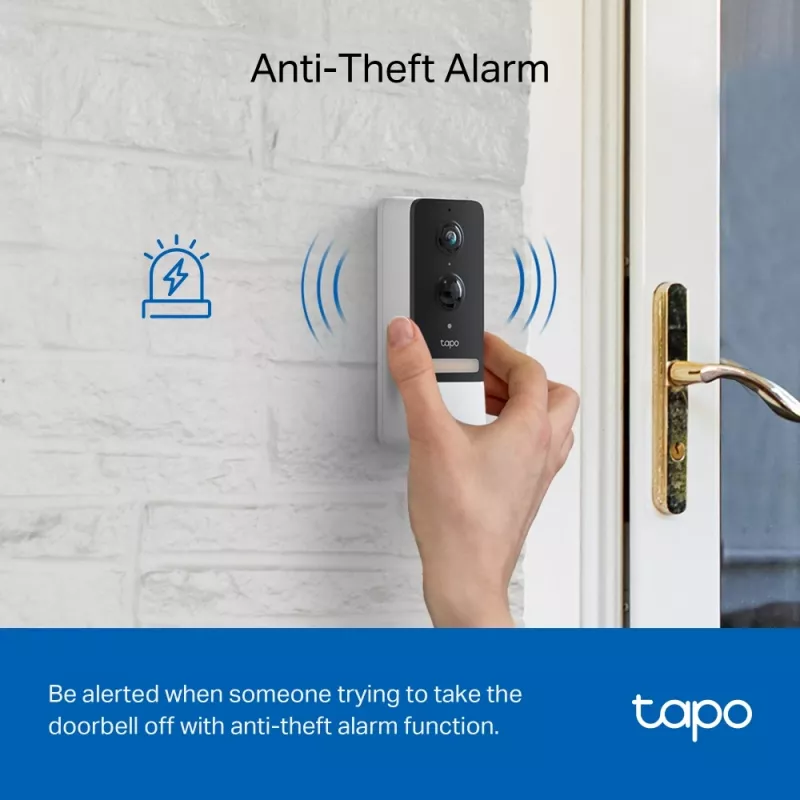 TP-Link Tapo Smart Video Türklingel Kamera-Kit, Schwarz, Weiß, IR, CE, RoHS, RCM,R-NZ,FCC, EAC, Triman, UKCA, G.711, 5 MP, 2560 x 1920 Pixel