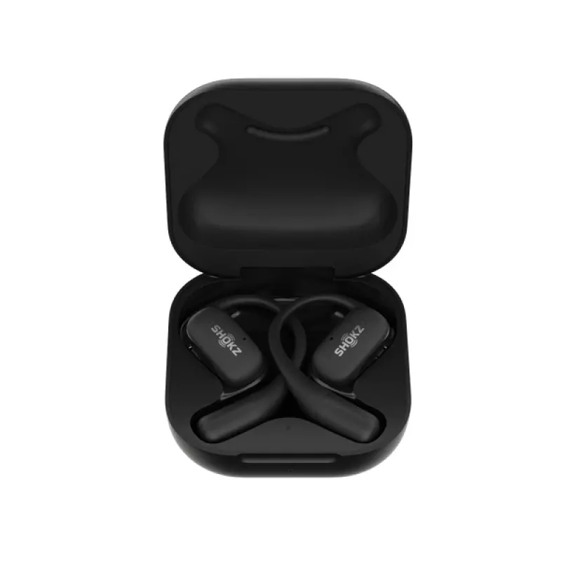 SHOKZ OpenFit Kopfhörer kabellos Ohrbügel Anrufe/Musik/Sport/Alltag Bluetooth Schwarz