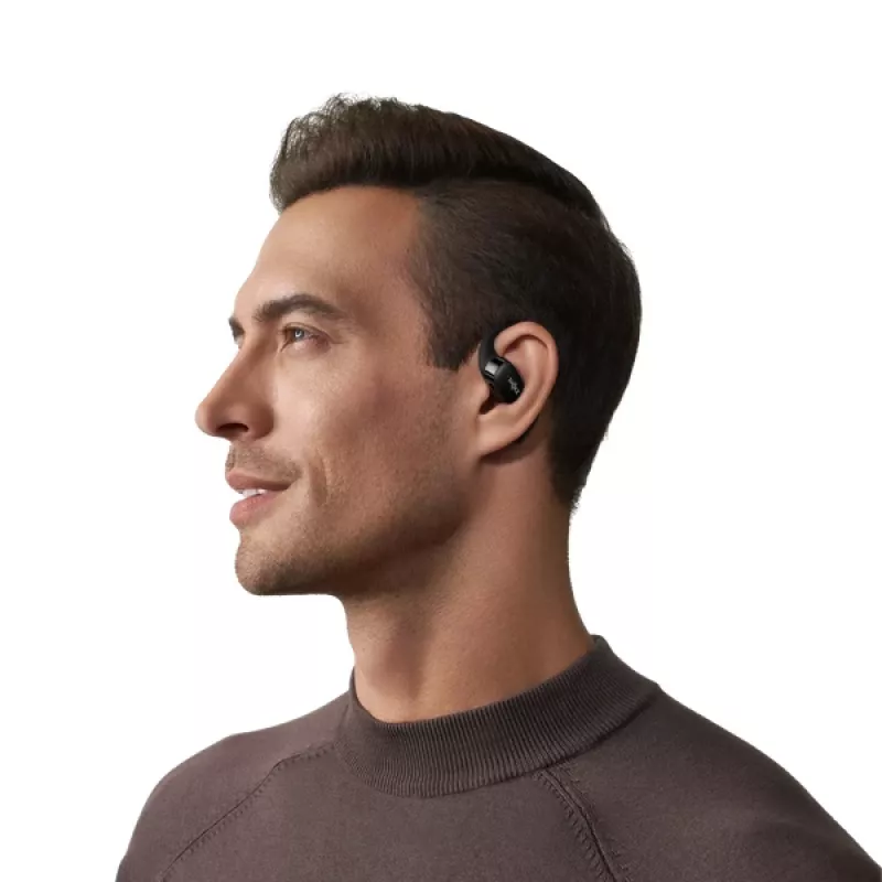 SHOKZ OpenFit Kopfhörer kabellos Ohrbügel Anrufe/Musik/Sport/Alltag Bluetooth Schwarz