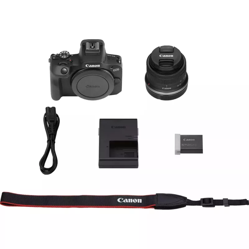 Canon EOS R100 + RF-S 18-45mm F4.5-6.3 IS STM Kit MILC 24,1 MP CMOS 6000 x 4000 Pixel Schwarz