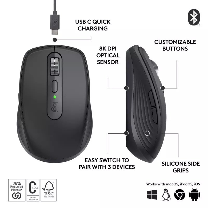 LOGITECH Mx Anywhere 3s Wireless Mouse von LOGITECH bei DistriNode Südafrika kaufen. Preis, Lagerbestand, Modell 910-006929 und Produktspezifikationen online vergleichen.