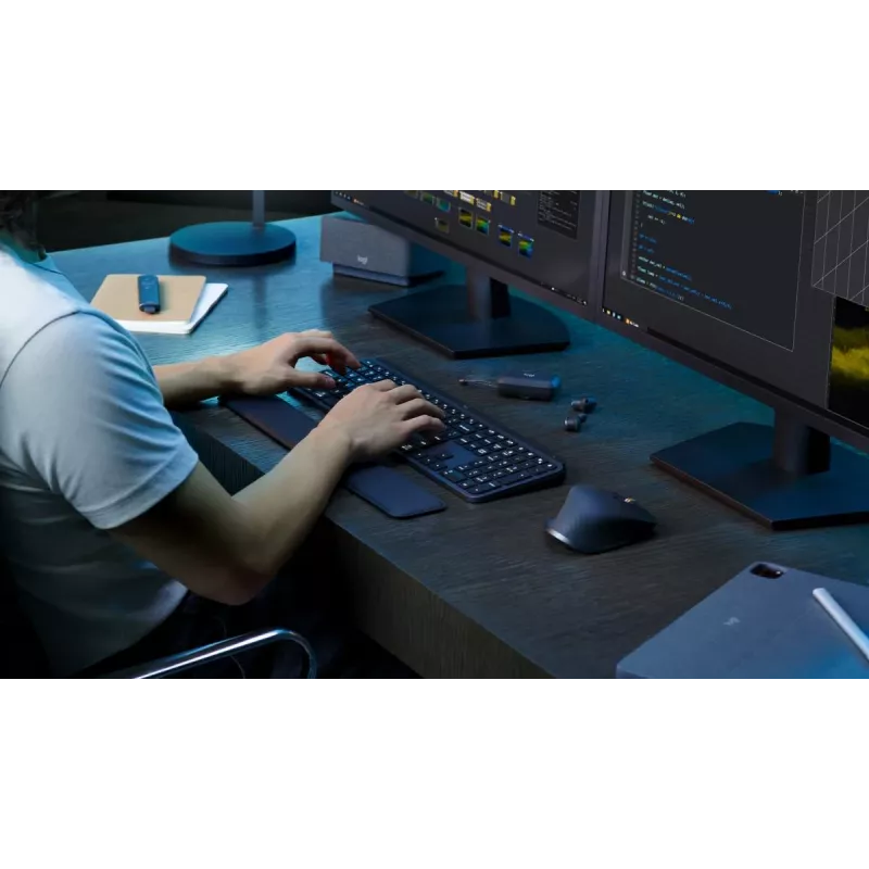 Logitech MX Keys S Tastatur Universal RF Wireless Bluetooth QWERTY Dänisch Finnisch Norwegisch Schwedisch Graphit