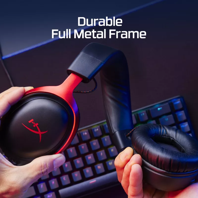 HyperX Cloud III - Gaming-Headset (Schwarz/Rot)