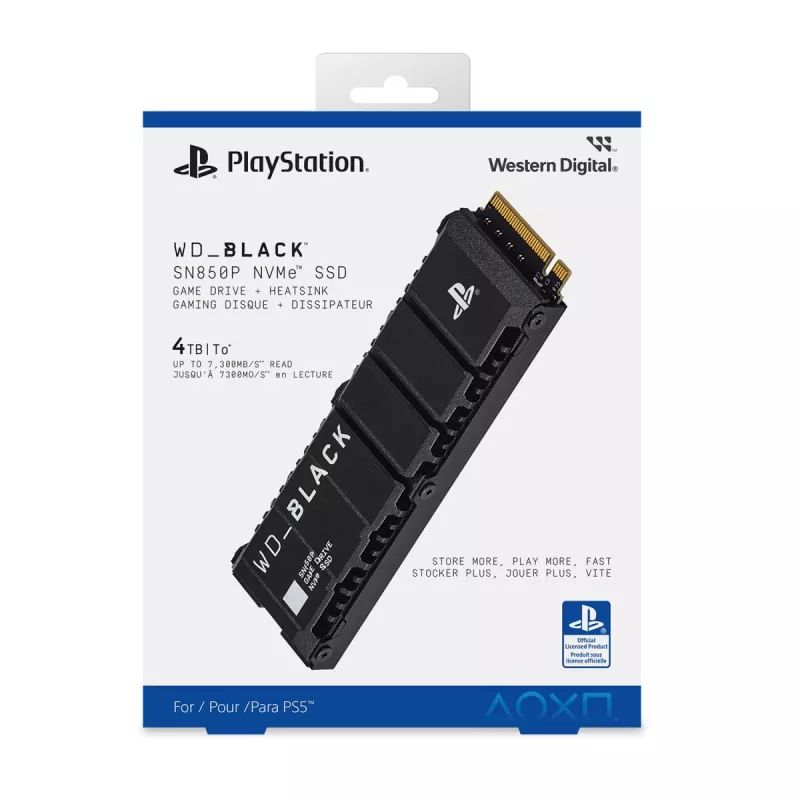 WESTERN DIGITAL SSD - WD_Schwarz SN850P NVMe - 2 TB - PCIe Gen4 x4 - M.2 2280 - für PS5-Konsolen