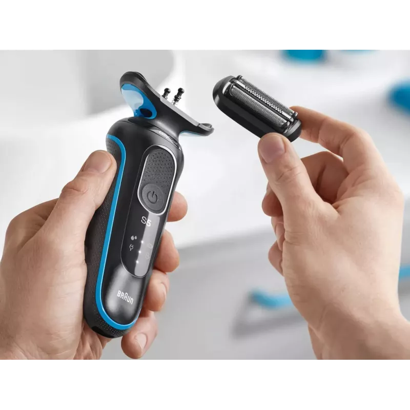 Braun 51-B1000s Folienrasierer Schwarz, Blau