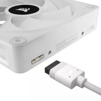 CORSAIR Qx RGB Series Icue Link Qx120 RGB White120mm Magnetischer Dome RGB Lüfter-Erweiterungskit