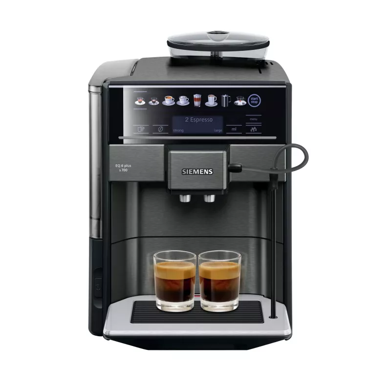 Espressomaschine Siemens EQ.6 plus TE657319RW — Vollautomat, 1,7 l Wassertank, 19-bar-Pumpe, integriertes Mahlwerk