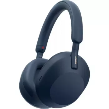 Sony WH-1000XM5 Kopfhörer mit Geräuschunterdrückung, kabellos, 30 Stunden Akkulaufzeit, Overhead-Bluetooth-Kopfhörer, optimiert für Alexa und Google Assistant, IOS und Android mit integriertem Mikrofon, in Midnight Blue