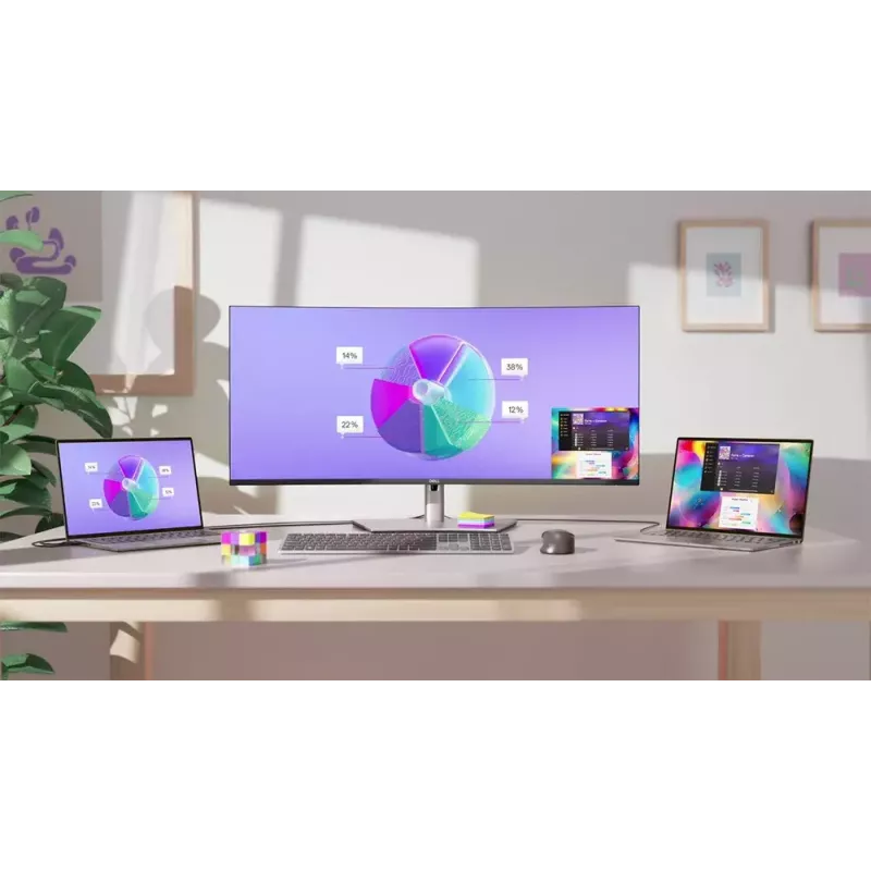 DELL UltraSharp U3824DW Computer-Monitor 95,2 cm (37,5 Zoll) 3840 x 1600 Pixel Wide Quad HD+ LCD Schwarz, Silber
