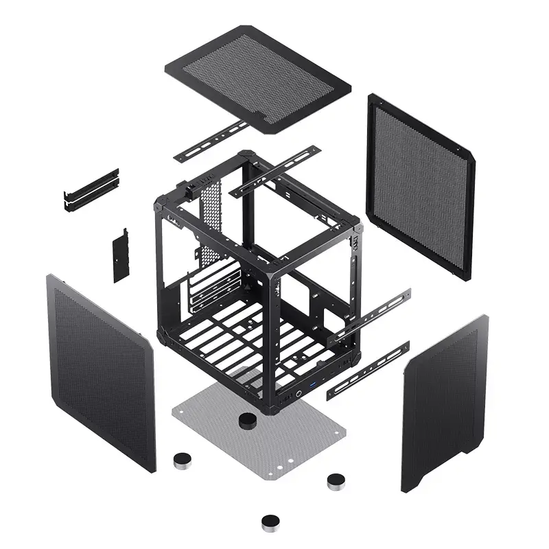 PC-Gehäuse Jonsbo C6 Schwarz ITX, micro ATX