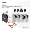 CLUB3D International Travel Charger 140W GaN-Technologie, Vier Ports USB Typ-A (1x) und -C (3x), PPS + Power Delivery (PD) 3.1 Unterstützung
