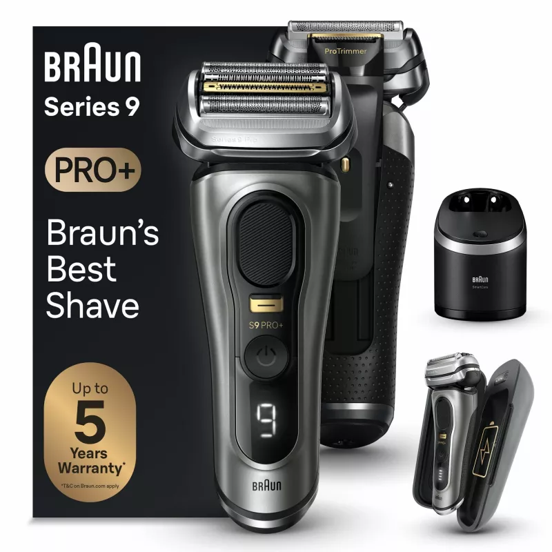 Braun Series 9 Pro+ 9575cc Nass- & Trockenrasierer Folienrasierer Trimmer Metallic