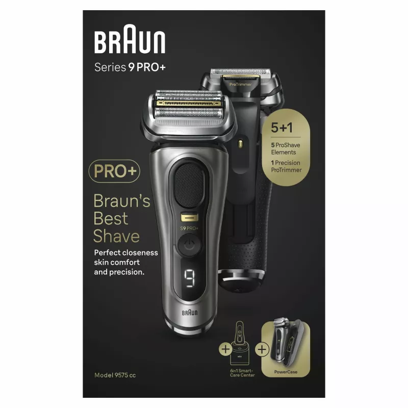 Braun Series 9 Pro+ 9575cc Nass- & Trockenrasierer Folienrasierer Trimmer Metallic