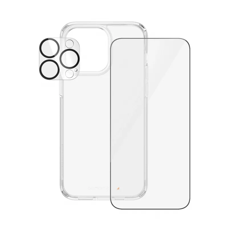 PanzerGlass ® 3-in-1 Bundle iPhone 15 Pro Max, Apple, Apple - iPhone 15 Pro Max, Trockenanwendung, Stoßfest, Transparent, 1 Stück
