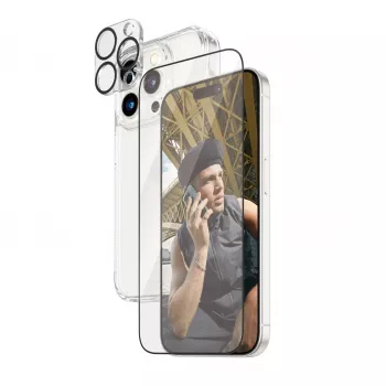 PanzerGlass 3-in-1 Pack iPhone 15 Pro Tempered Glass Transparent