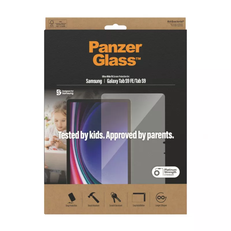 PanzerGlass ®️ Displayschutzfolie Samsung Galaxy Tab S9 FE | S9 | Ultra-Wide Fit