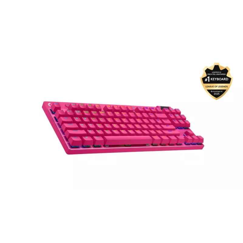 LOGITECH G Pro X TKL Lightspeed Gaming-Tastatur - Bluetooth - Pink US International taktile
