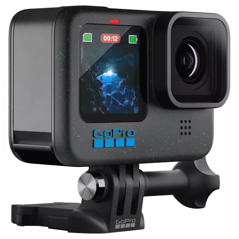 Actionkamera GoPro HERO12 Black — 5K Ultra HD, 240 fps, 27 MP CMOS, 177° Sichtfeld, LCD, MicroSD, Wi‑Fi