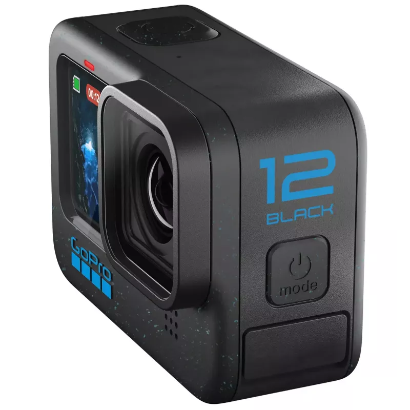 Actionkamera GoPro HERO12 Black — 5K Ultra HD, 240 fps, 27 MP CMOS, 177° Sichtfeld, LCD, MicroSD, Wi‑Fi