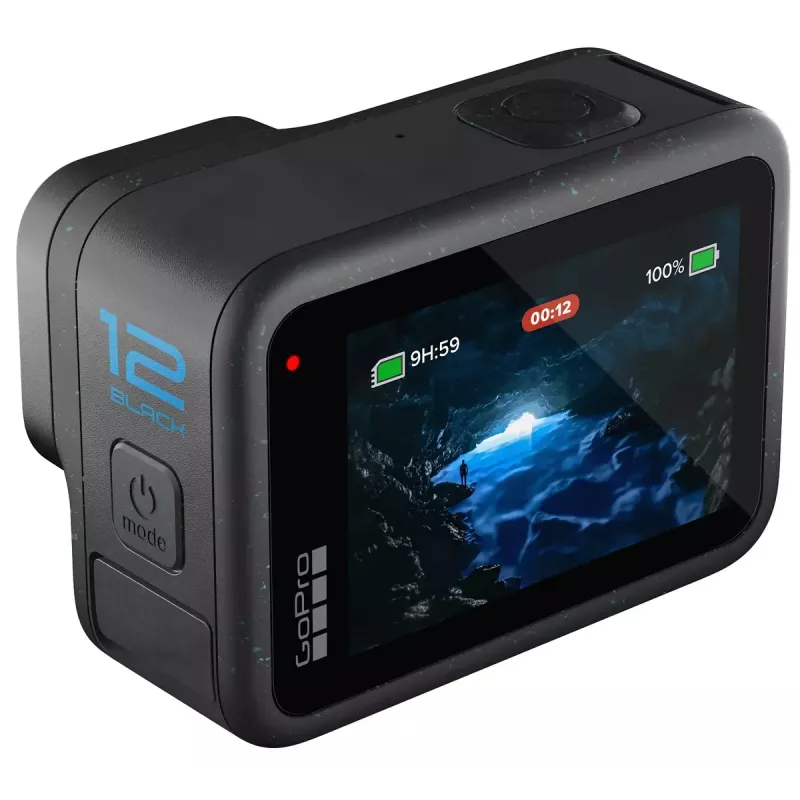 Actionkamera GoPro HERO12 Black — 5K Ultra HD, 240 fps, 27 MP CMOS, 177° Sichtfeld, LCD, MicroSD, Wi‑Fi