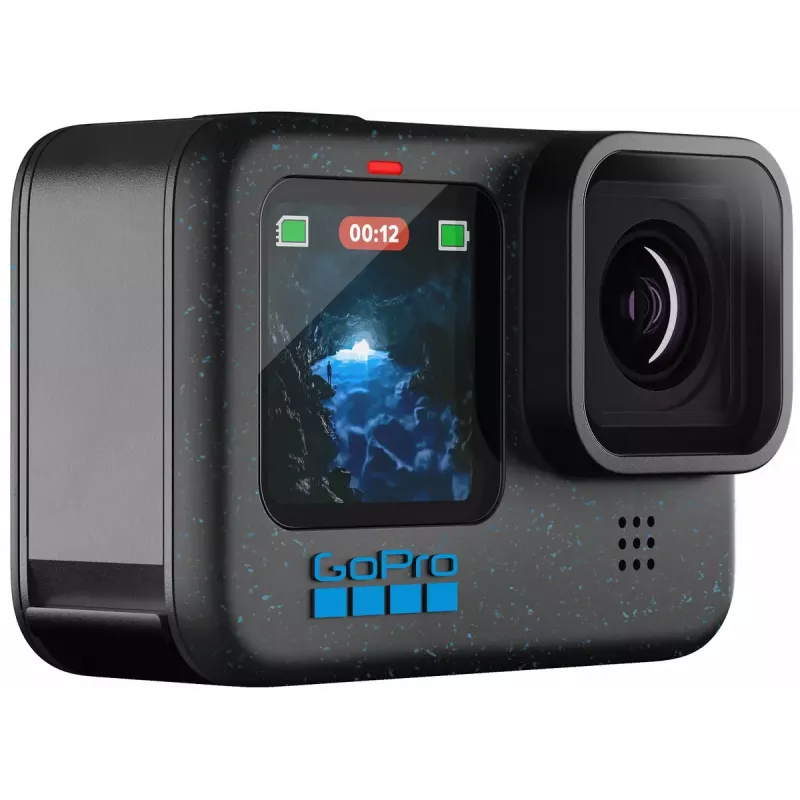 Actionkamera GoPro HERO12 Black — 5K Ultra HD, 240 fps, 27 MP CMOS, 177° Sichtfeld, LCD, MicroSD, Wi‑Fi