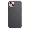 APPLE Apple FineWoven Hülle mit MagSafe für iPhone 15 Plus Schwarz
