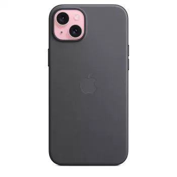 APPLE Apple FineWoven Hülle mit MagSafe für iPhone 15 Plus Schwarz