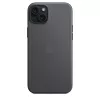 APPLE Apple FineWoven Hülle mit MagSafe für iPhone 15 Plus Schwarz