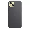 APPLE Apple FineWoven Hülle mit MagSafe für iPhone 15 Plus Schwarz