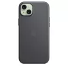 APPLE Apple FineWoven Hülle mit MagSafe für iPhone 15 Plus Schwarz