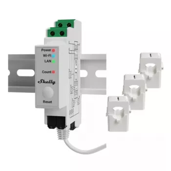 Shelly Pro 3EM Energiekostenmessgerät AC 120 A 50-60 Hz