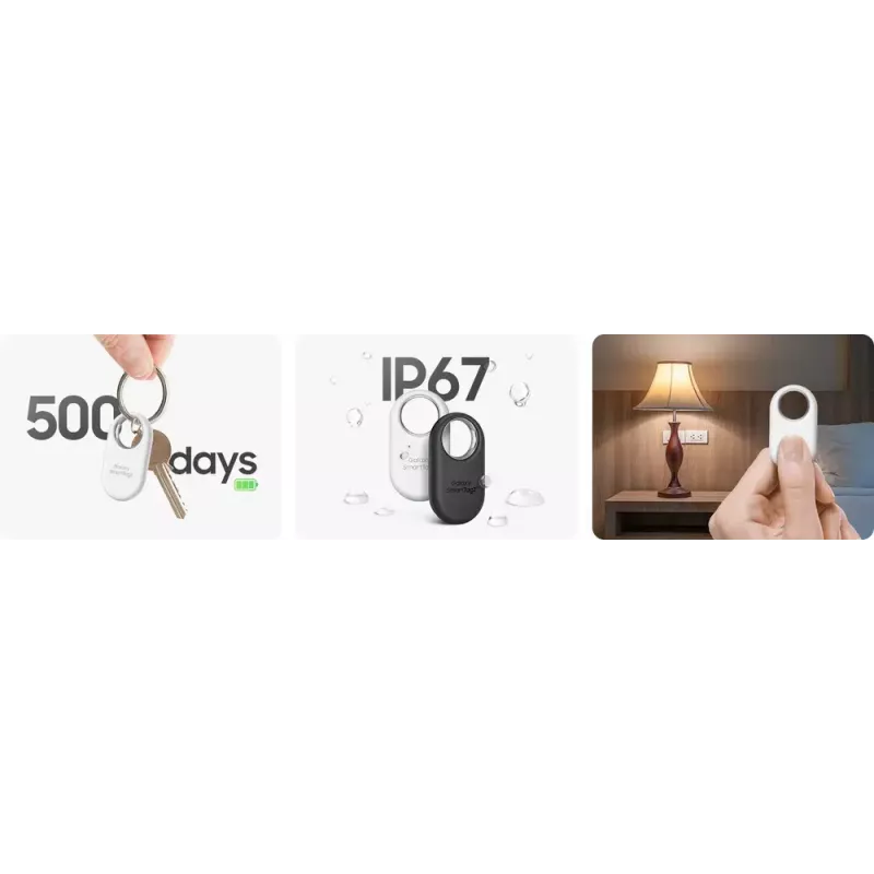 Samsung Galaxy SmartTag 2 EI-T5600 4er-Pack 2x schwarz + weiß - Gegenstandssucher