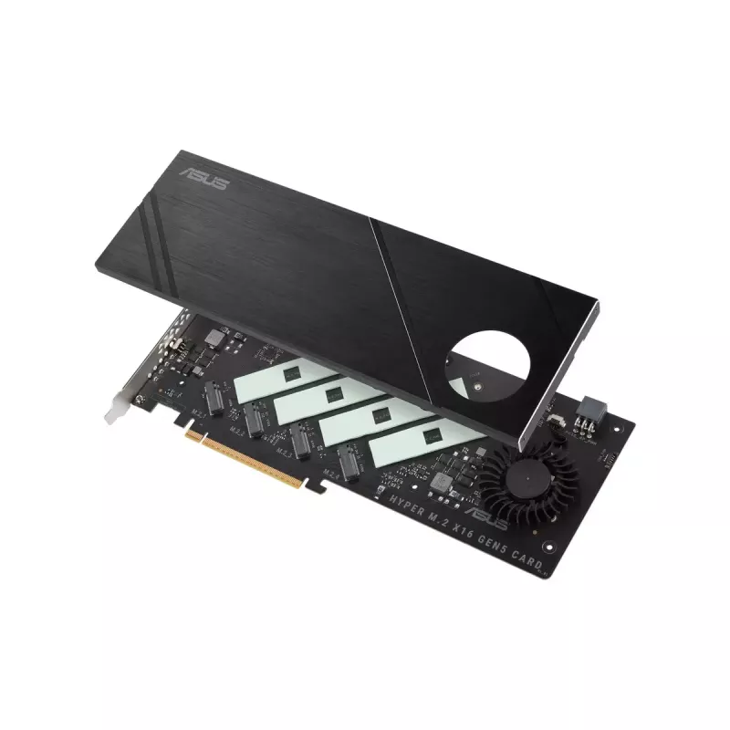 ASUS Hyper M.2 x16 Gen5 Card PCIe 5.0 M.2 Adapter mit aktiver Kühlung