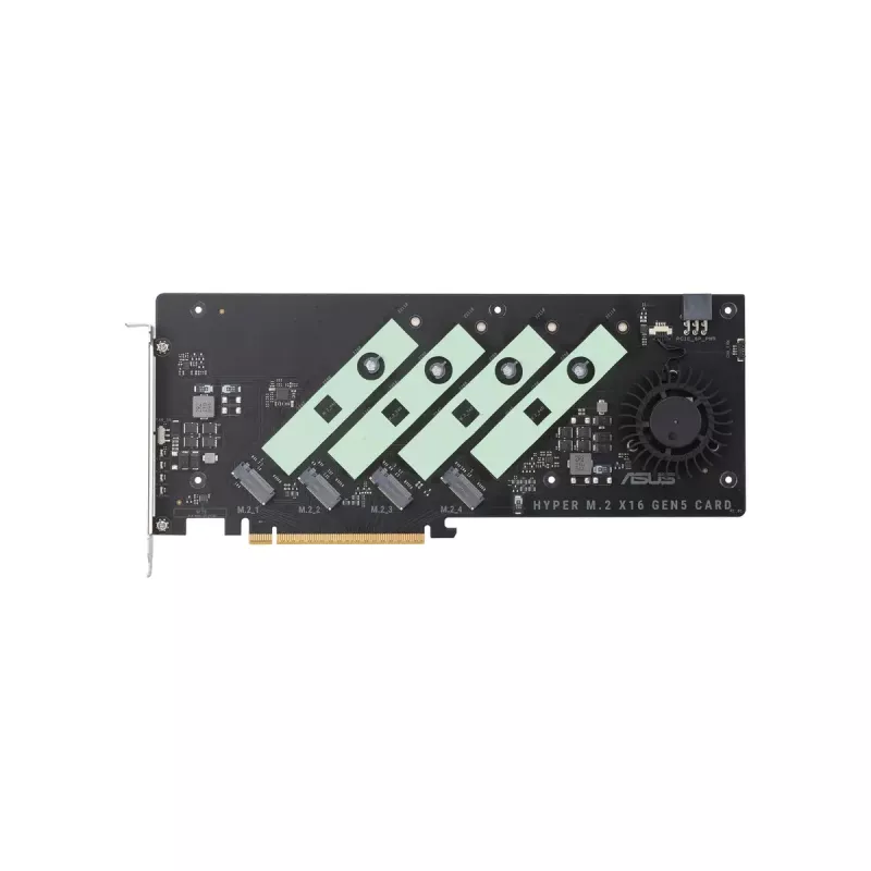 ASUS Hyper M.2 x16 Gen5 Card PCIe 5.0 M.2 Adapter mit aktiver Kühlung
