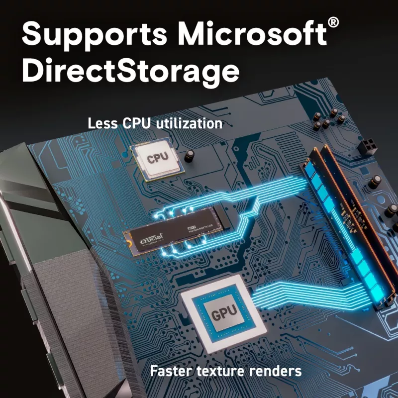 MICRON / CRUCIAL SSD – Crucial T500 – 2 TB – PCIe Gen 4 x4 – M.2 2280