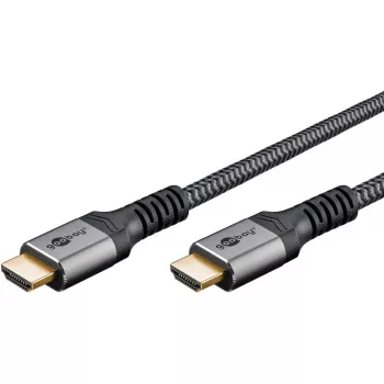Goobay HDMI-Kabel 1m Typ A Stecker auf Stecker 18 Gbit/s Grau