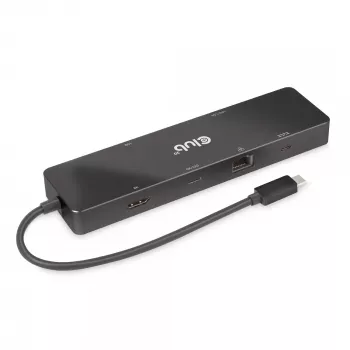 CLUB3D USB3.2 Gen2 Type-C, 6-in-1 tragbarer Dual-Display-Dock mit USB Typ-C Video 4K60Hz