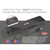 CLUB3D USB3.2 Gen2 Type-C, 6-in-1 tragbarer Dual-Display-Dock mit USB Typ-C Video 4K60Hz