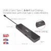 CLUB3D USB3.2 Gen2 Type-C, 6-in-1 tragbarer Dual-Display-Dock mit USB Typ-C Video 4K60Hz