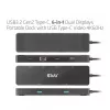 CLUB3D USB3.2 Gen2 Type-C, 6-in-1 tragbarer Dual-Display-Dock mit USB Typ-C Video 4K60Hz