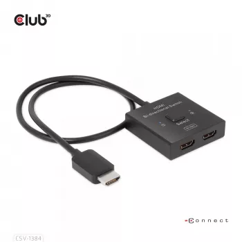 CLUB3D HDMI 2-in-1 Bi-direktionaler Switch 8K60Hz 4K120Hz CSV-1384