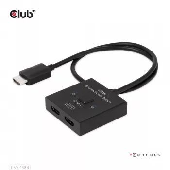 CLUB3D HDMI 2-in-1 Bi-direktionaler Switch 8K60Hz 4K120Hz CSV-1384