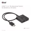 CLUB3D HDMI 2-in-1 Bi-direktionaler Switch 8K60Hz 4K120Hz CSV-1384