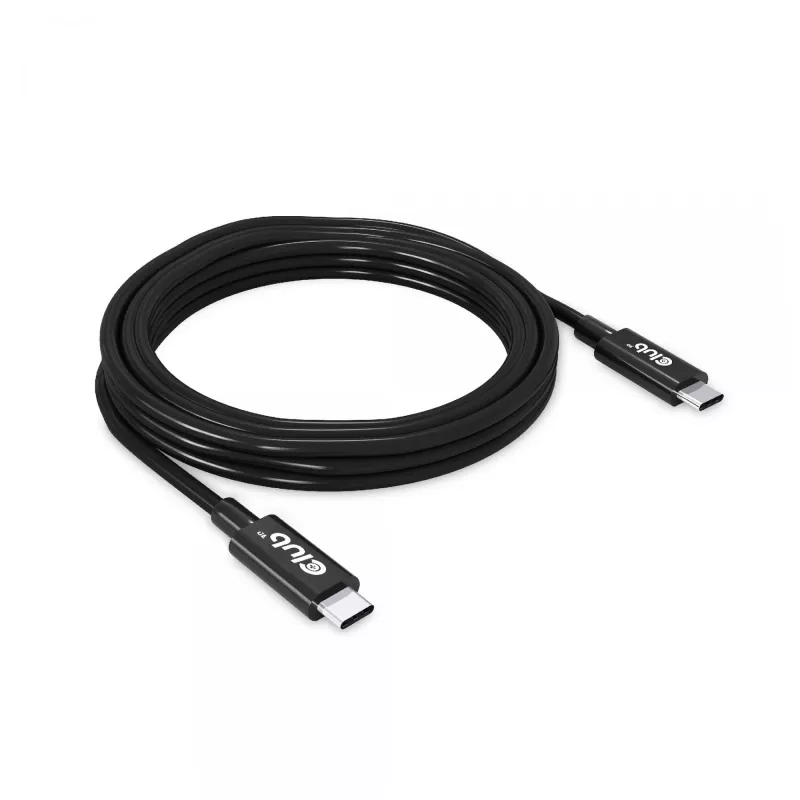 CLUB3D USB4 Gen3x2 Type-C bidirektionales Kabel 8K60Hz oder 4K120Hz, Daten 40Gbps, PD 240W(48V/5A) EPR M/M 3m / 9.84ft